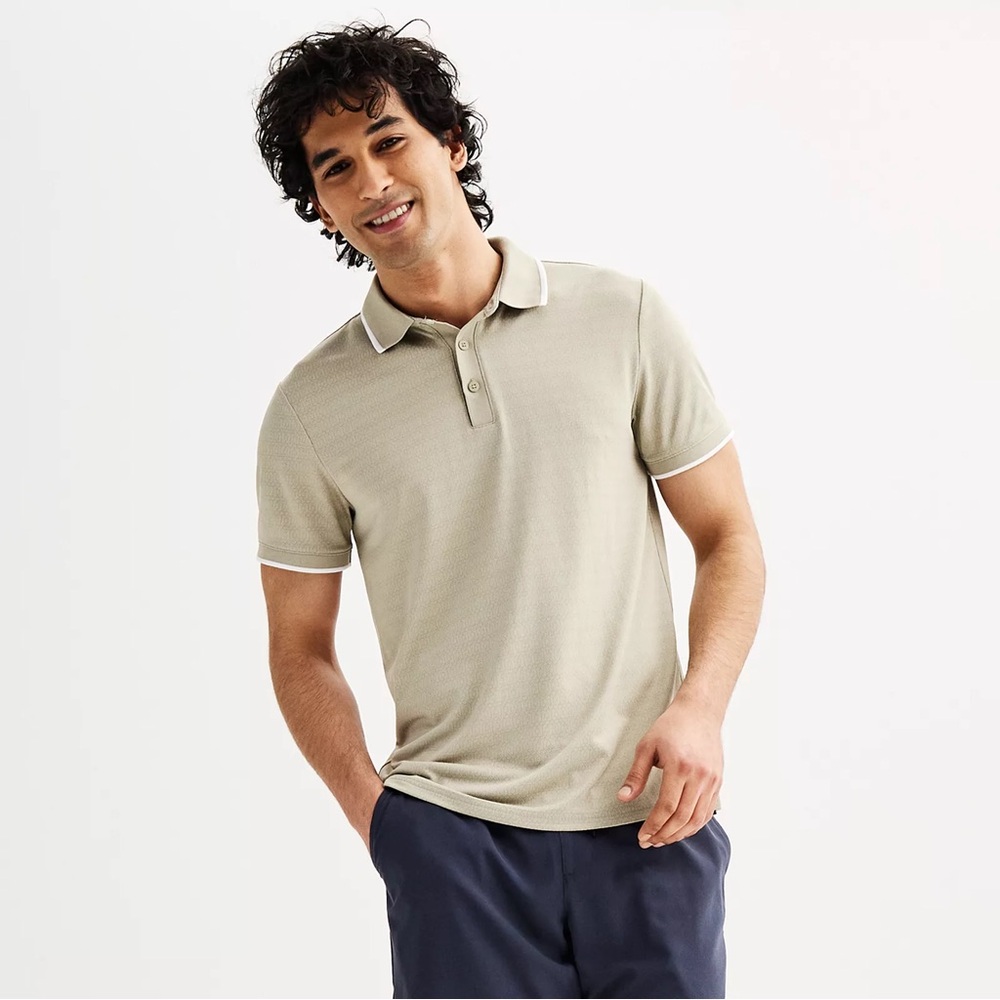 Men's Beige Polo Shirt